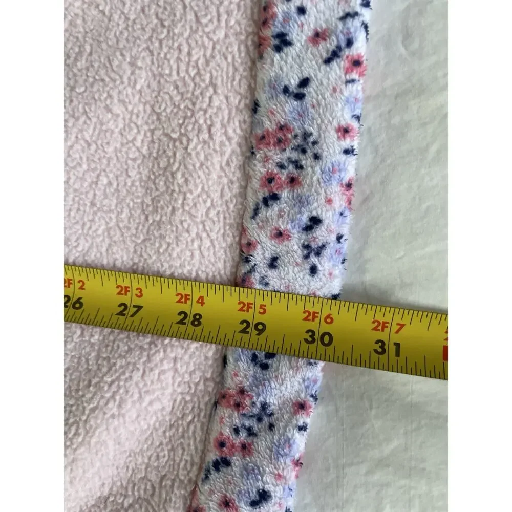 Carters Owl Always Love You Baby Blanket Pink Blue Floral Trim Plush - READ